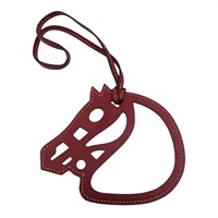 紅色 Swift 牛皮 Paddock Cheval 吊飾