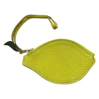 黃色 皮革 檸檬 Coin Purse 拉鍊 零錢包