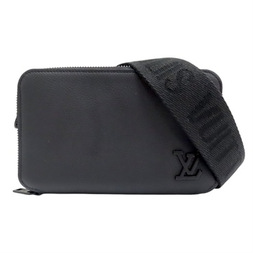 黑色 Aerogram 牛皮 Alpha Wearable Wallet 肩背包 M59161