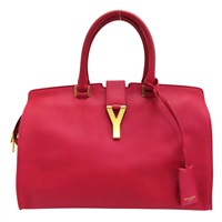 紅色 皮革 Cabas 手提包 311208