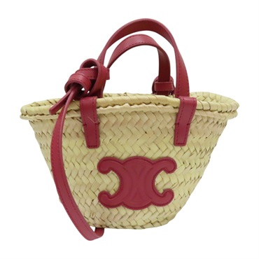 卡其色棕櫚葉 粉色牛皮 TEEN CELINE 兩用包