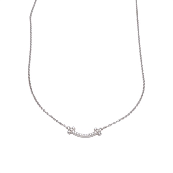 18白K金 鑽石 T Smile Mini 微笑項鍊 62617799