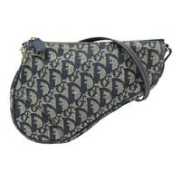 藍色 緹花 帆布 Saddle Pouch 肩背包