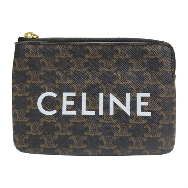 棕色 帆布 拉鍊 短夾