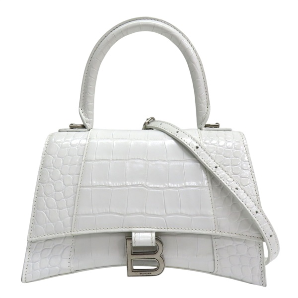 白色 牛皮 Hourglass 兩用包 593546