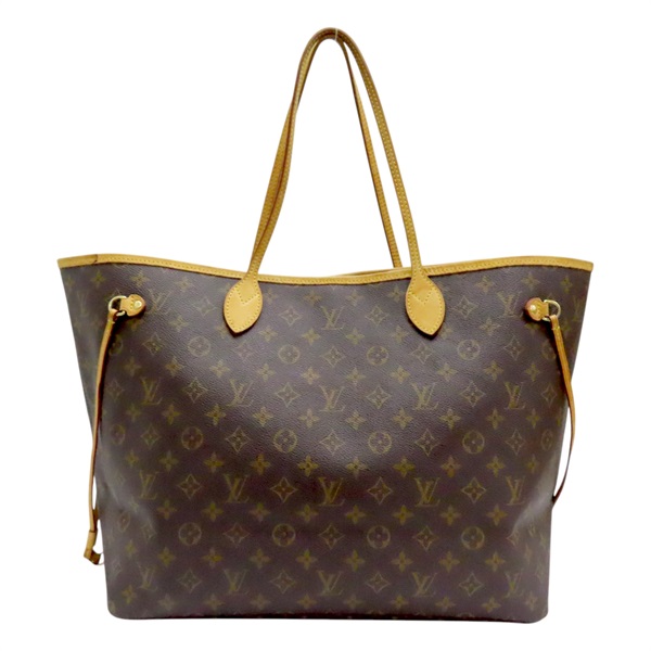 棕色 原花 帆布 Never Full GM 托特包 M40157