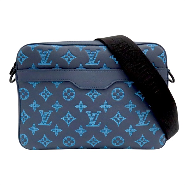 藍色 原花 Shadow 皮革 Trio 信差包 肩背包【LOUIS VUITTON LV 路易威登】 M46604