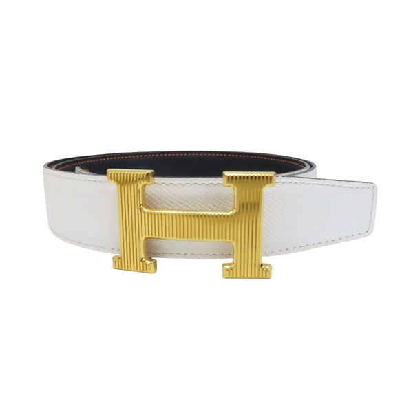 白/藍色 牛皮 H 皮帶 Y刻 90CM