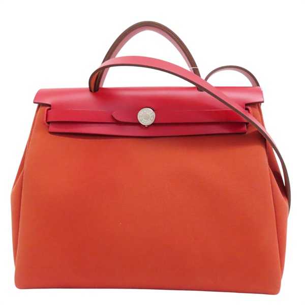 紅色 帆布 皮革 HERBAG 31(No key) Z刻
