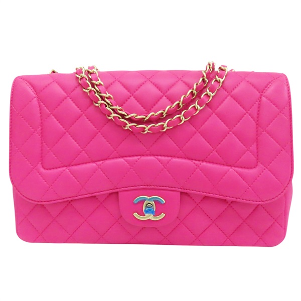 粉色 羊皮 鍊帶 肩背包 金扣