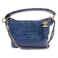 藍色 單寧 流浪包 鍊帶 Gabrielle Small 兩用包【CHANEL 香奈兒】 A91810