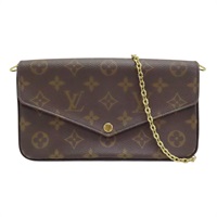 棕色 原花 帆布 Felicie Pochette 肩背包 M81896