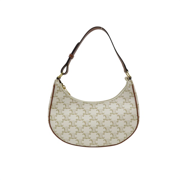 白色 Triomphe 塗層帆布 Ava 肩背包【CELINE 賽琳】 193952