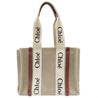 米色帆布 棕色牛皮 Woody 托特包 肩背包