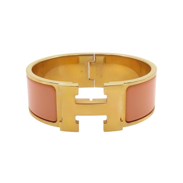 粉色琺瑯 金色鍍金 Clic H 手環【HERMES 愛馬仕】