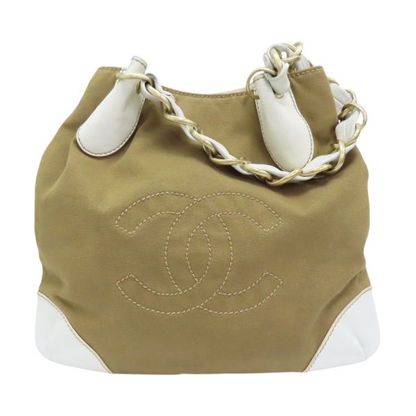 棕色 棉麻 肩背包 無卡