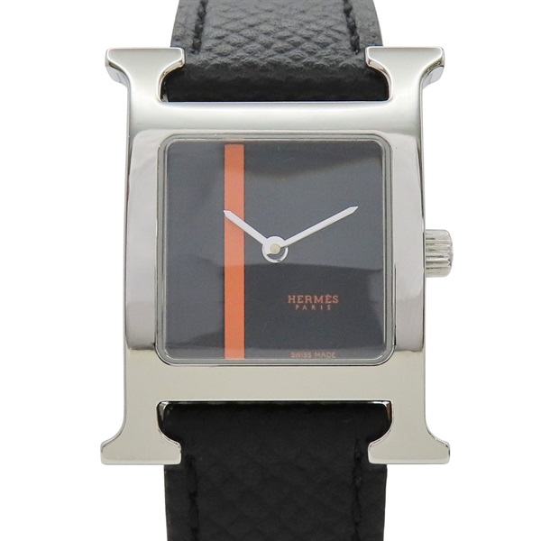 黑色錶盤 皮帶 不鏽鋼 Heure H 腕錶 HH1.210 (非原廠錶帶)【HERMES 愛馬仕】 HH1.210