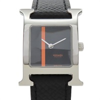 黑色錶盤 皮帶 不鏽鋼 Heure H 腕錶 HH1.210 (非原廠錶帶)【HERMES 愛馬仕】 HH1.210