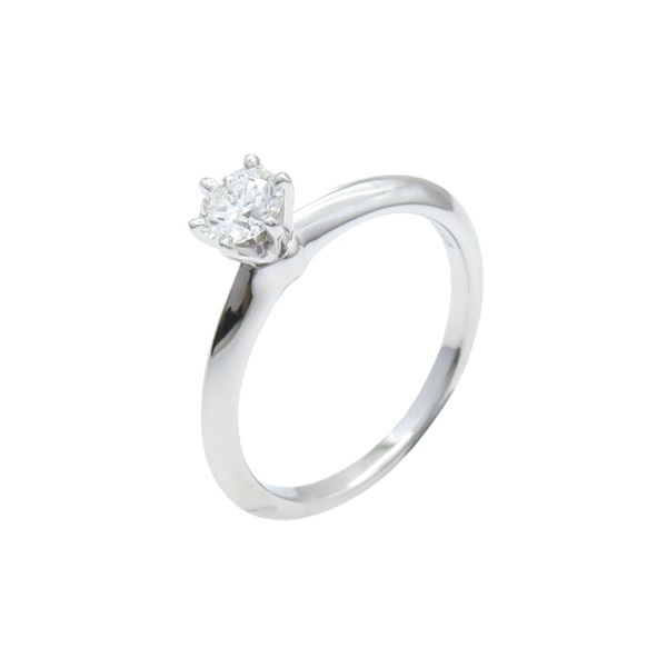 PT950鉑金 單鑽 Tiffany Setting 戒指【Tiffany & Co 蒂芬妮】