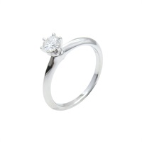 PT950鉑金 單鑽 Tiffany Setting 戒指【Tiffany & Co 蒂芬妮】