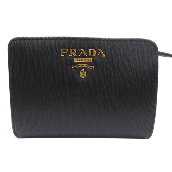 黑色 牛皮 扣式短夾 1ML018