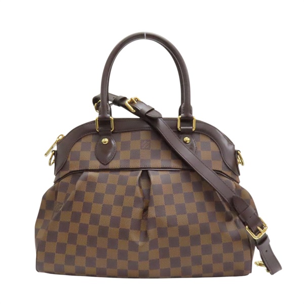 棕色 棋盤格 帆布 Trevi PM 兩用包 N51997