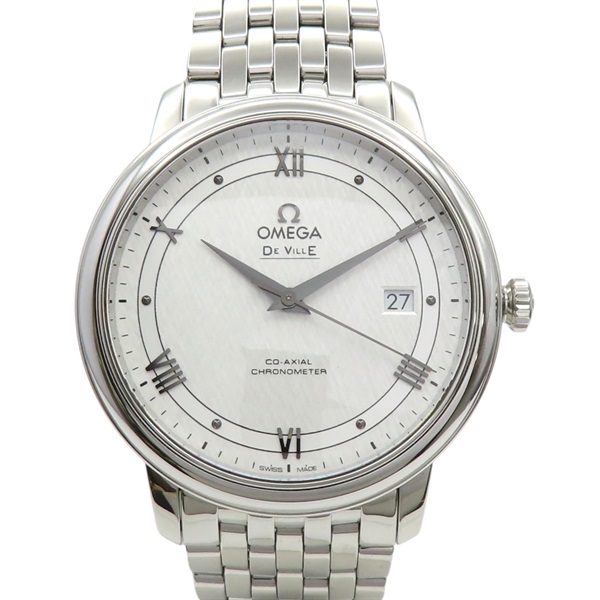銀色錶盤 不鏽鋼 碟飛系列 De Ville Prestige Co-Axial 腕錶【OMEGA 歐米茄 】 424.10.40.20.02.005