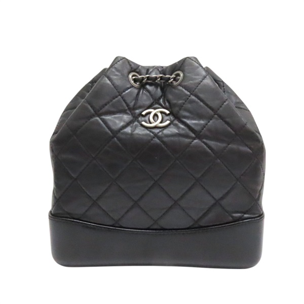 黑色 羊皮 Gabrielle 後背包【CHANEL 香奈兒】