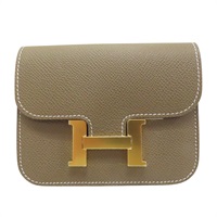 大象灰 Epsom牛皮 Roulis Slim Wallet 零錢包 W刻 W