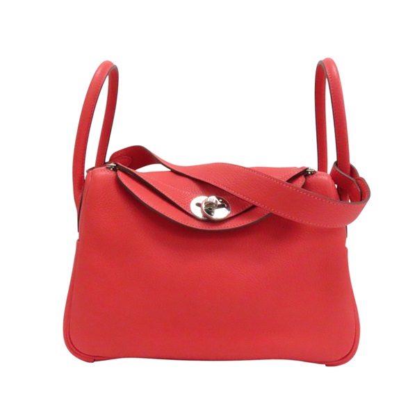 牡丹紅 Taurillon皮革 Lindy 26 肩背包 T刻/Rouge Pivoine