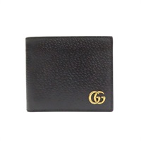 黑色 牛皮 GG Marmont 二折短夾 428726