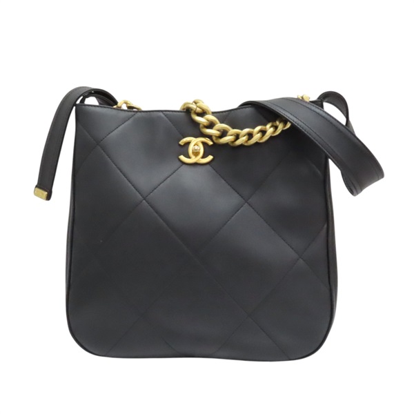 黑色 羊皮 鍊帶 皮革 兩用包 AS2844