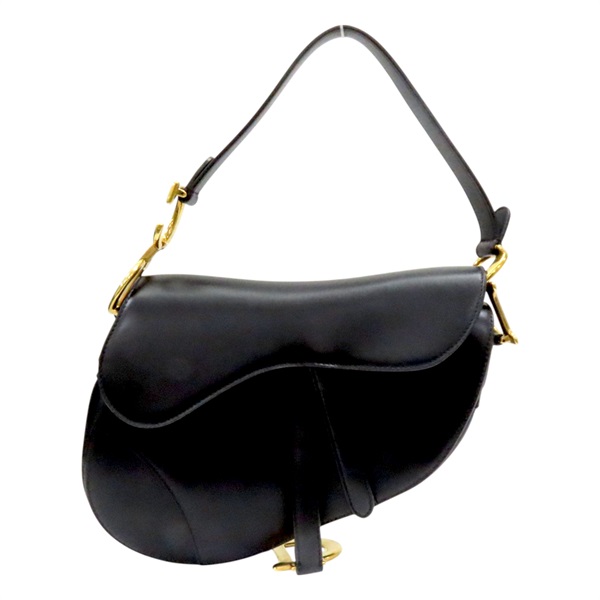 黑色 皮革 Saddle 肩背包 馬鞍包