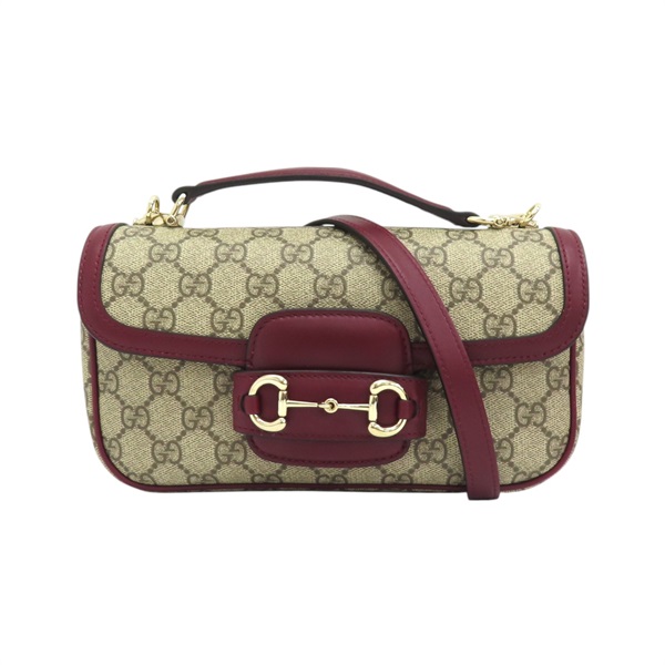 烏木色 GG Supreme帆布 Horsebit 1955 肩背包 815206