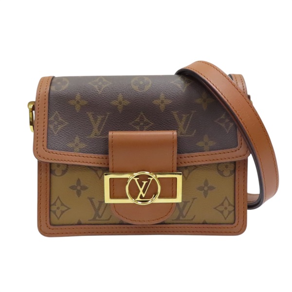 棕色 原花 帆布 Dauphine MiNi 肩背包 M45959