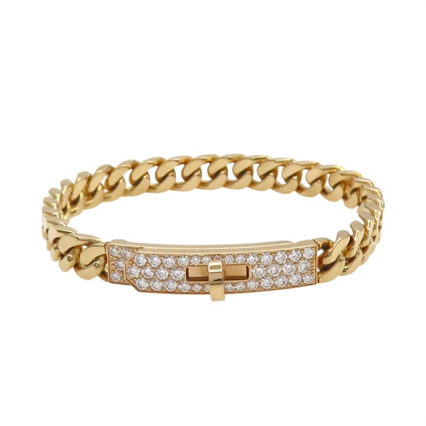 18K玫瑰金 鑽石 Kelly Gourmette 手鍊【HERMES 愛馬仕】