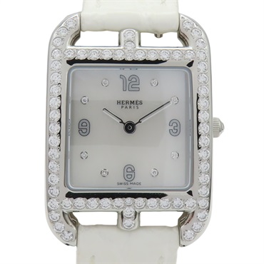 母貝錶盤 鑽框 Cape Cod 腕錶 CC1.235【HERMES 愛馬仕】 CC1.235