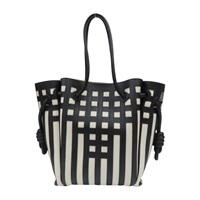 黑/白 牛皮 Flamenco Knot 托特包 手提包