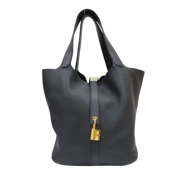 黑色 TC牛革 Picotin Lock 26 手提包 無鑰匙