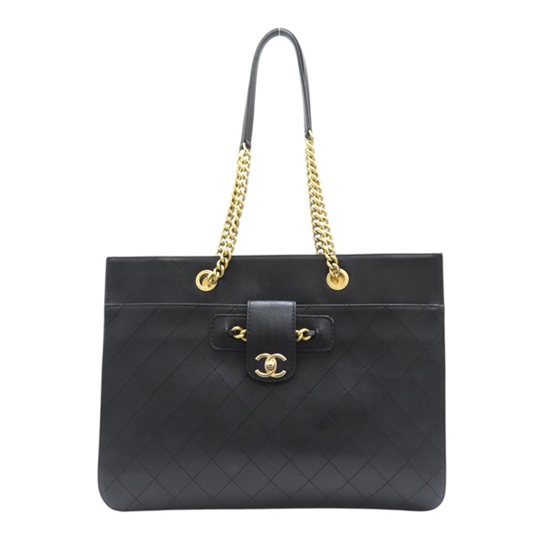 黑色牛皮 鍊帶 托特包 肩背包 無卡