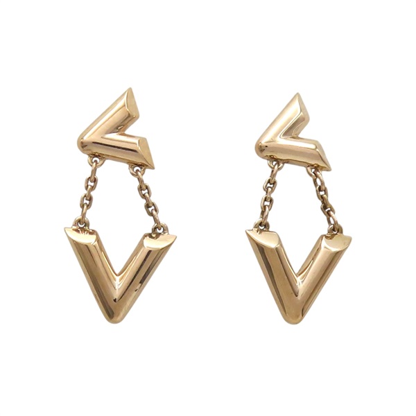 18K玫瑰金 Volt Upside 雙V耳環【LOUIS VUITTON LV 路易威登】 Q96972