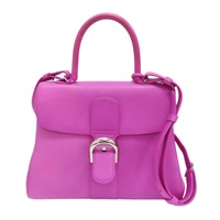 桃紅色 牛皮 Brillant MM 手提包 染色【Delvaux 德爾沃】