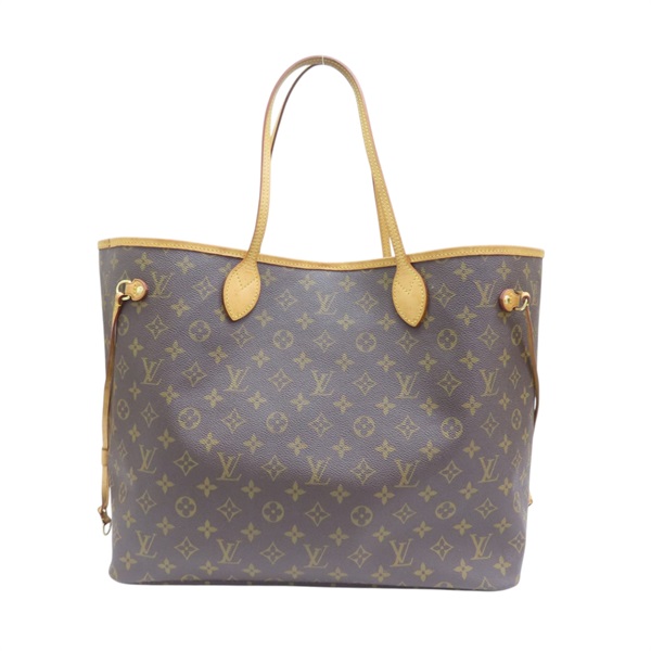 棕色 原花 帆布 Neverfull GM 托特包 M40157