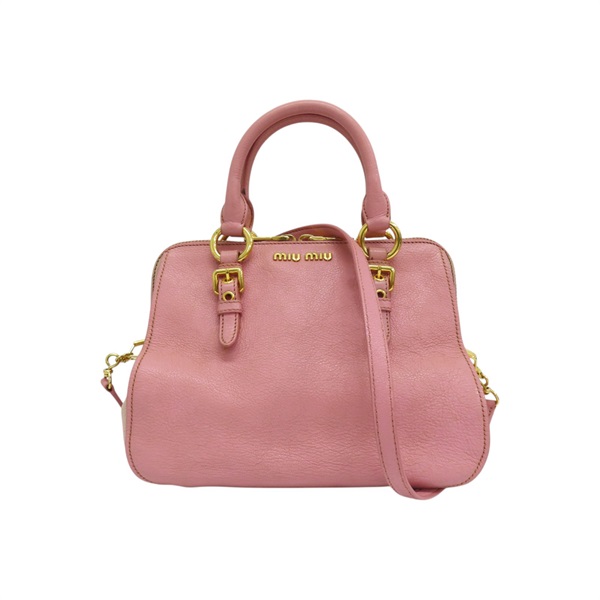 粉色 牛皮 兩用包【miu miu 繆繆】