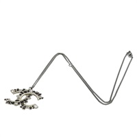 黑白水鑽 LOGO 項鍊 【CHANEL 香奈兒】