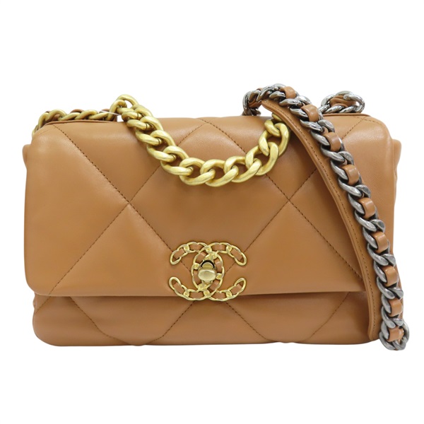 卡其色 羊皮 19 鍊帶 肩背包 AS1160