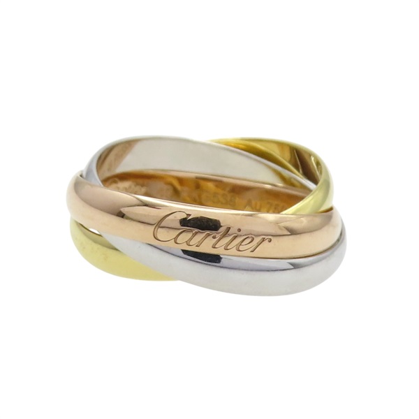 18K 三色三金 Trinity 三環戒指 #49 B40861【Cartier 卡地亞】 B40861