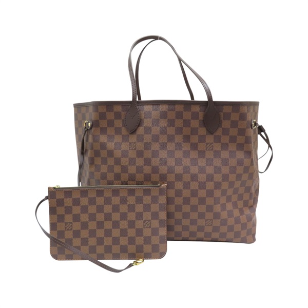棕色 棋盤格 帆布 Neverfull GM 手提包 N41357