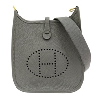 石板灰 Taurillon牛皮 Mini Evelyne 肩背包 W刻 金扣