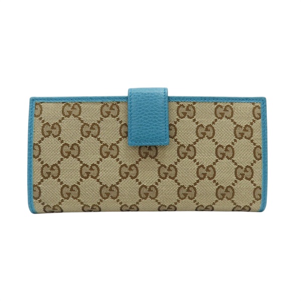 棕色 GG帆布 扣式 長夾 231841